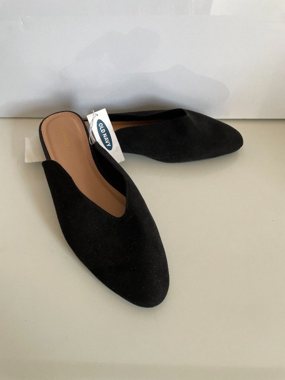 Old Navy Faux-Suede Pointy-Toe Mule Flats - Size 10